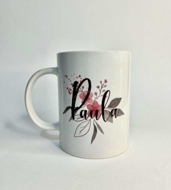TAZA NOMBRE Y FLORES